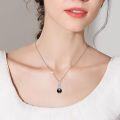 wholesale 925 Sterling Silver Black Pearl Pendant Necklace with Infinity Design and 18+2 Chain - Perfect Gift for Valentine's & Mother¡¯s Day-0-3