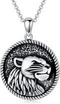 wholesale 925 Sterling Silver Aztec Lion Head Pendant Necklaces for Men s-0-0