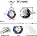 wholesale 925 Sterling Silver Rainbow Crystal Eye of Horus Ankh Cross Pendant Necklace for Women-0-2