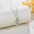 wholesale Sterling Silver Filigree Sunflower Hummingbird Bee Teardrop Necklace-0-2
