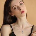 wholesale 925 Sterling Silver Oxidized Egyptian Ankh Cross Lotus Pendant Necklace For Women-0-2