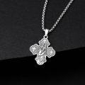 wholesale 925 Sterling Silver Cross Pendant with Religious Figures and Crucifixes on Chain for Men Women  47cm Length-0-4