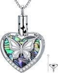 wholesale TOUPOP Urn Necklaces For Ashes 925 Sterling Silver Tree Of Life Heart Cremation Jewelry For Ashes Jewelry Gifts For Human Ashes Keepsake Memorial Jewelry For Women Men -0-0
