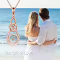 wholesale 925 Sterling Silver Celtic Knot Infinity Necklace Wholesale with Yellow Jade Stone - Faith Jewelry-0-9