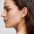 wholesale 925 Sterling Silver Gold Plated Black Onyx Vintage Filigree Drop Earrings-0-3