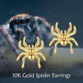 wholesale 10K Gold Spider Stud Earrings - Fine for Women & Girls-0-5