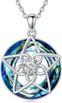 wholesale TOUPOP Star Necklace For Women Pentagram Necklace 925 Sterling Silver Crystal Necklace Star Of David Jewelry Gift For Women Wife Sister Daughter Mom Birthday Mothers Day Christmas Gift -undefined