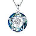 TOUPOP Sterling Silver Crystal Pentagram Star Necklace Gift For Women-0-0