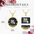 wholesale 14k Gold Plated Blue Sandstone Zodiac Necklace 12 Constellation Pendant for Women-0-5