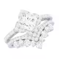 TOUPOP 10k 14k 18k Gold Moissanite Wedding Ring Set-0-0