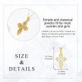 wholesale 14K Gold Hollow Out Ornate Cross Pendant Necklace for Women Gifts-0-2