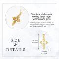 wholesale 14K Gold Hollow Out Ornate Cross Pendant Necklace for Women Gifts-0-2