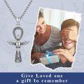 wholesale 925 Sterling Silver Winged Scarab Ankh Pendant Necklace with Cubic Zirconia for Women and Men-0-1