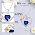 wholesale 925 Sterling Silver Blue Crystal Heart Rose Cross Moon Star Pendant Necklace for Women Gifts-0-3