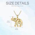 wholesale Gold 925 Sterling Silver Evil Eye Celtic Elephant Protection Charm Pendant Necklace-0-3