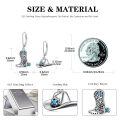 wholesale 925 Sterling Silver Cowboy Boot & Hat Turquoise Western Drop Earrings for Women-0-3