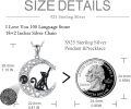 wholesale  Sterling Silver Abalone Celtic Moon Black Cat Tree of Life Necklace for Women -0-7