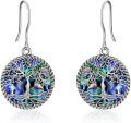 wholesale 925 Sterling Silver Tree Of Life Drop Earrings-0-0