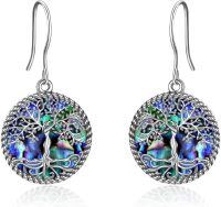 wholesale 925 Sterling Silver Tree Of Life Drop Earrings-Dangle Drop Earrings