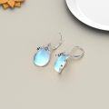 wholesale 925 Sterling Silver Honeybee Drop Earrings with Blue Opalite and Citrine Stone Elements-0-3