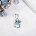 wholesale 925 Sterling Silver Blue Moonstone Mushroom Pendant Charm Bracelet for Women and Girls-0-2