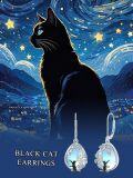 wholesale 925 Sterling Silver Blue Moonstone Cat Filigree Teardrop Dangle Leverback Earrings-0-5