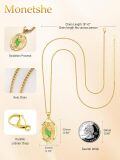 wholesale 925 Sterling Silver Saint Jude Medal Pendant Necklace 18k Gold Plated Green Enamel-0-2
