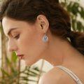 wholesale 925 Sterling Silver & Turquoise Bohemian Teardrop Dangle Earrings for Women-0-3