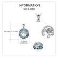 wholesale 925 Sterling Silver Tree Of Life Pendant With Blue Crystal Backdrop-0-3