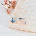 wholesale 925 Sterling Silver Blue Butterfly Heart Stud Earrings Gift for Women Girls-0-3