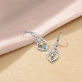 wholesale 925 Sterling Silver Teardrop Filigree Drop Earrings with Blue Turquoise Gemstone s for Her-0-2
