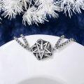 wholesale Nickel-Free Sterling Silver Snake & Pentagram Bracelet – Hypoallergenic, 20mm, Adjustable 7.2 Chain – Perfect Gift for Holidays & Special Occasions-0-1
