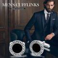 wholesale 925 Sterling Silver Black Onyx Rune Design Mens Cuff Links Stud Set Gift Boxed-0-6