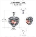 wholesale 925 Sterling Silver Heart Locket with Rose Gold Pig Pendant Photo Jewelry for Women-0-4