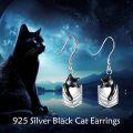 wholesale 925 Sterling Silver Cat Pocket Dangle Earrings Gift for Her-0-4