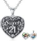wholesale TOUPOP Sweet 21st Birthday Gift For Her Locket Necklace Memory Necklcae Hold Picture Gift For 21 Year Old -0-0