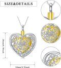 wholesale 925 Sterling Silver Heart Butterfly Filigree Keepsake Pendant Urn Necklace w/Filler Kit-0-1