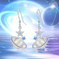 wholesale 925 Sterling Silver Planet & Star Drop Earrings - Cosmic Jewelry for Women-0-3