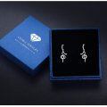 wholesale 925 Sterling Silver Snake Drop Earrings White Gold Plated Turquoise Stone Women Jewelry-0-5