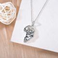 wholesale 925 Sterling Silver Africa Map Elephant Tree Pendant Necklaces for Women/Men-0-2