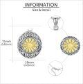 wholesale 925 Sterling Silver Daisy Flower Photo Locket Charm Necklace for Women Girls -0-2