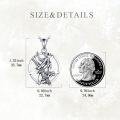 wholesale 925 Sterling Silver Nordic Goddess Pentacle Necklace with Valkyrie and Odin Design-0-4