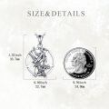 wholesale 925 Sterling Silver Pentagram Pendant Necklace Wholesale With Satan And Jesus Figurines-0-4
