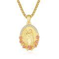 wholesale 925 Sterling Silver Rosary Pendant With Gold Plating And Rose Accents-0-0