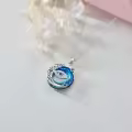 TOUPOP Sterling Silver & Crystal Tree Of Life Evil Eye Protection Pendant Necklace-0-4
