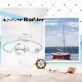 wholesale 925 Sterling Silver Metal Adjustable Nautical Anchor Charm Bracelet with Blue Crystal and Ship Wheel Pendant for Women-0-4