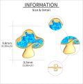 wholesale 14K Gold Blue Opal Mushroom Stud Earrings for Women Gift Ideas-0-3