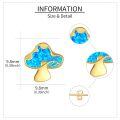 wholesale 14k Gold Opal Mushroom Stud Earrings-0-3