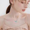 wholesale 925 Sterling Silver Abalone Shell Butterfly Pendant Necklace Minimalist Charm s for Her-0-2