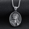 wholesale Saint Patron Necklace For Men Women Stainless Steel St Medal Protection Necklace Catholic Religious Amulet Gifts For Mothers Fathers Day -0-4
